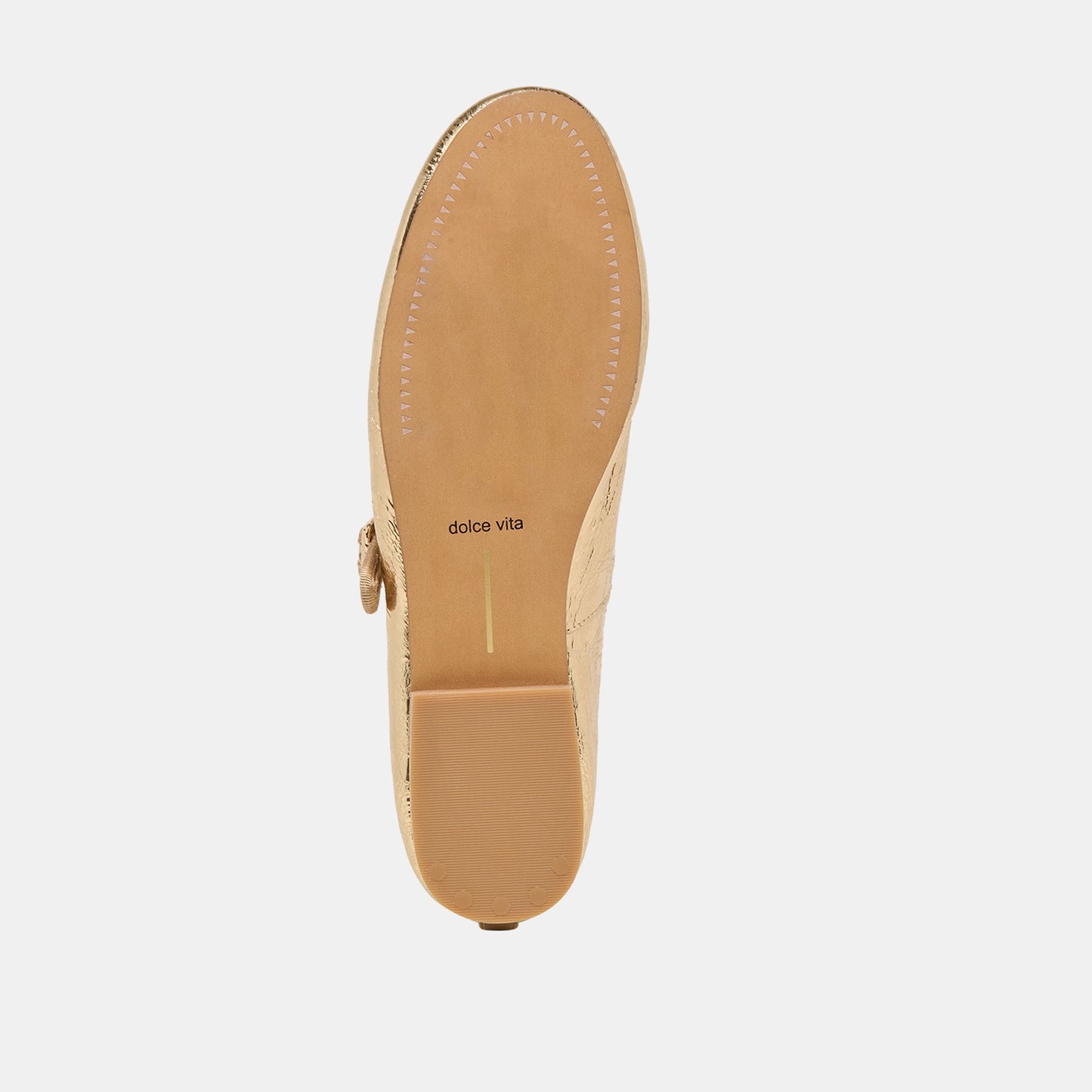 Relan Gold Distressed Leather Ballet Flats Dolce Vita