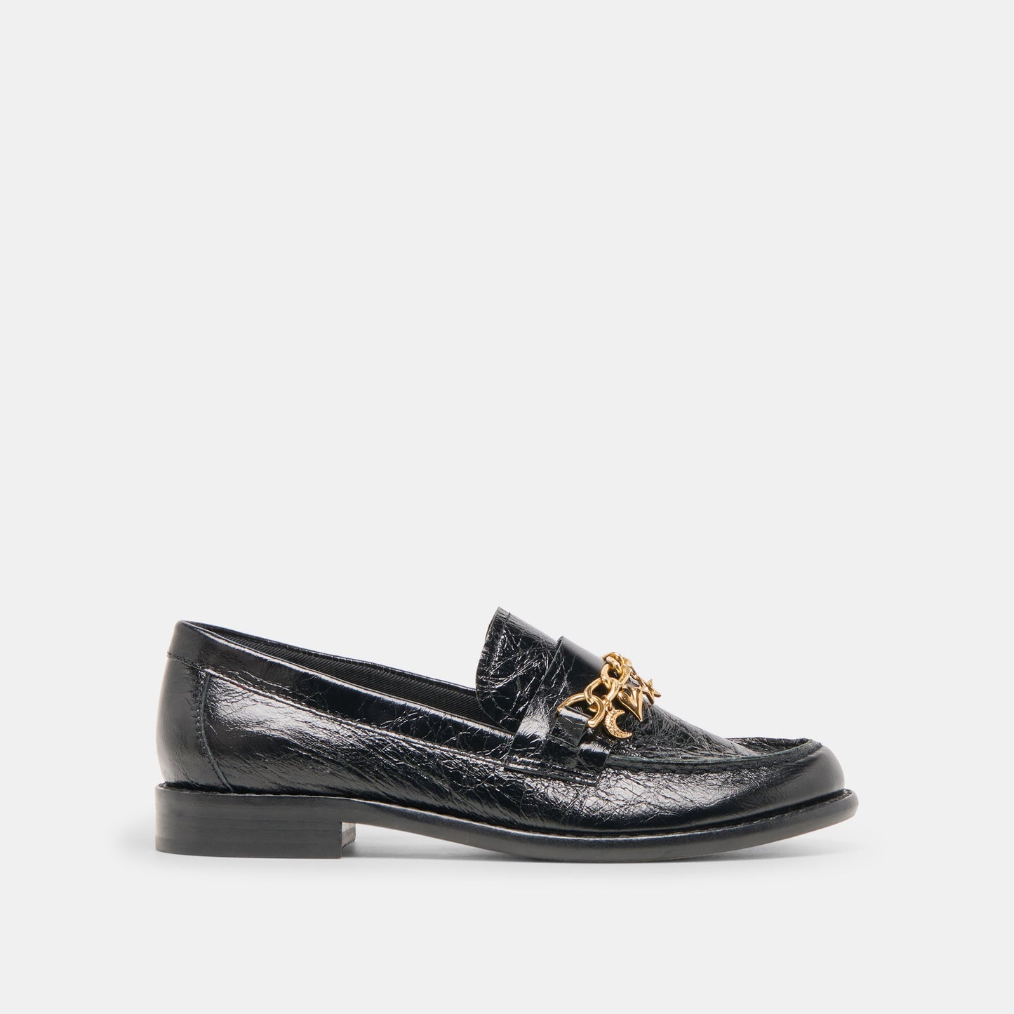 Waylen Midnight Crinkle Patent Loafers Dolce Vita