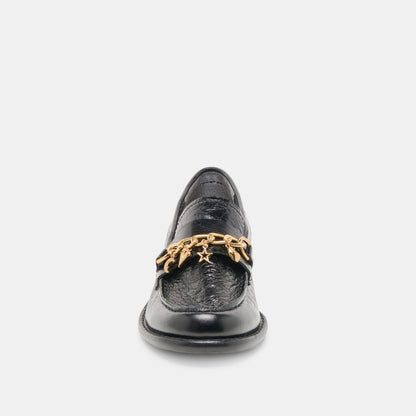 Waylen Midnight Crinkle Patent Loafers Dolce Vita