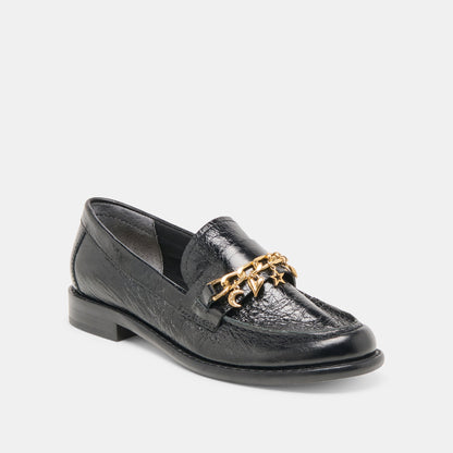 Waylen Midnight Crinkle Patent Loafers Dolce Vita
