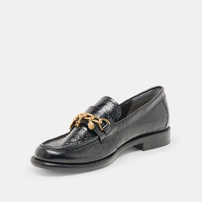 Waylen Midnight Crinkle Patent Loafers Dolce Vita