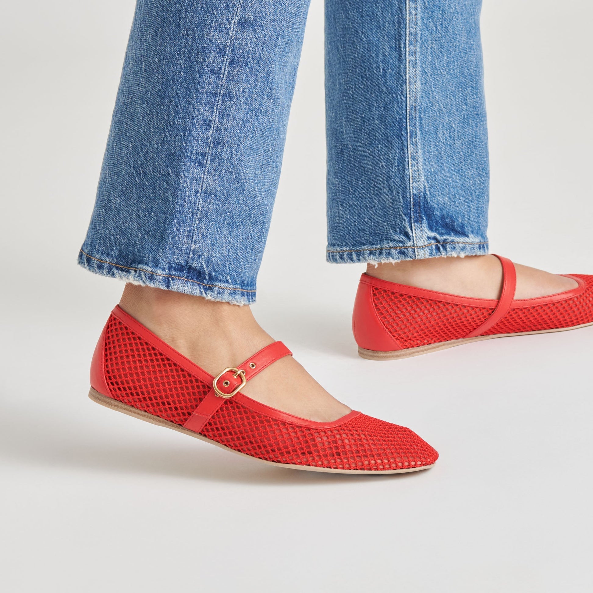 RODNI MESH BALLET FLATS CHILI WOVEN MESH Dolce Vita