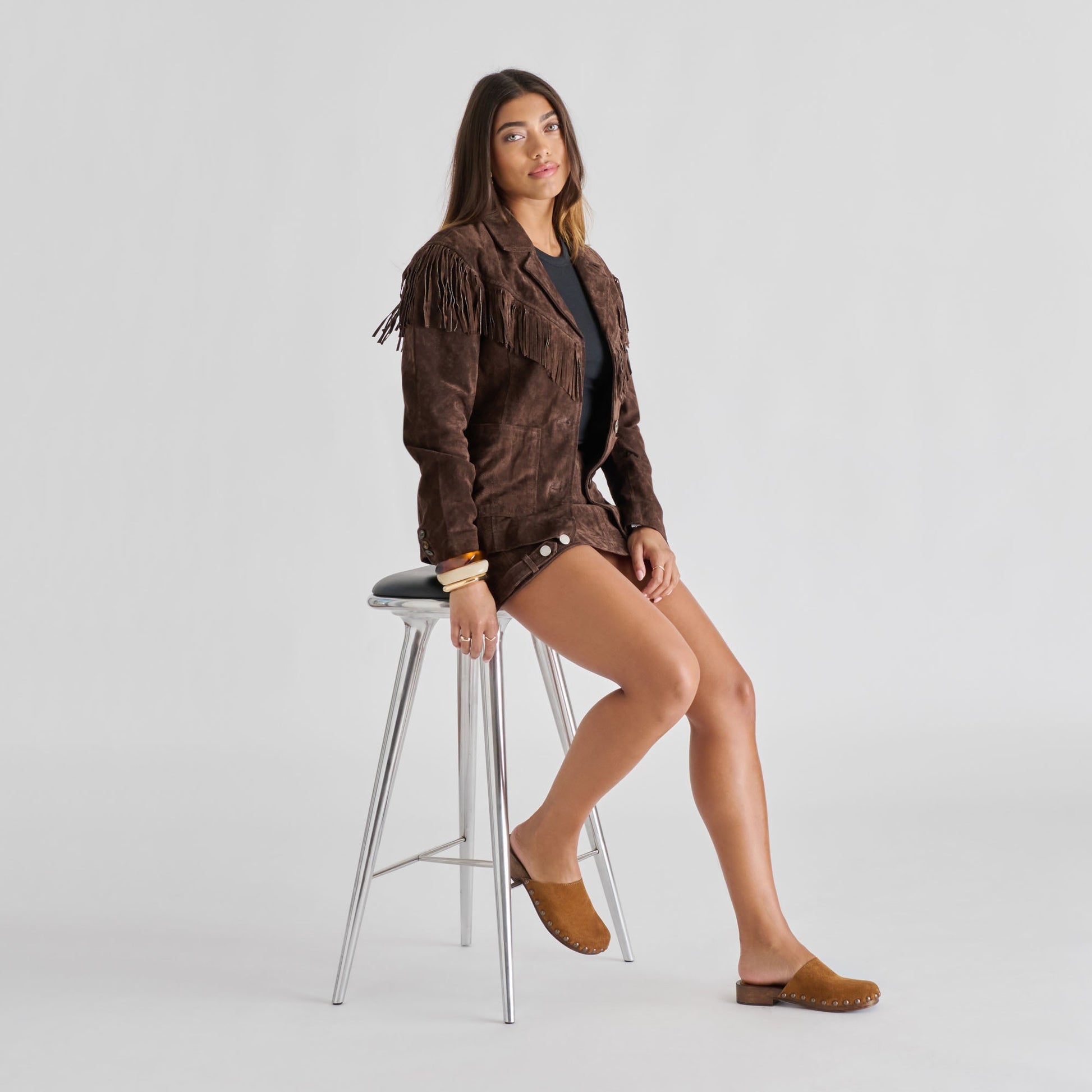 Alanis Chestnut Suede Flats Dolce Vita