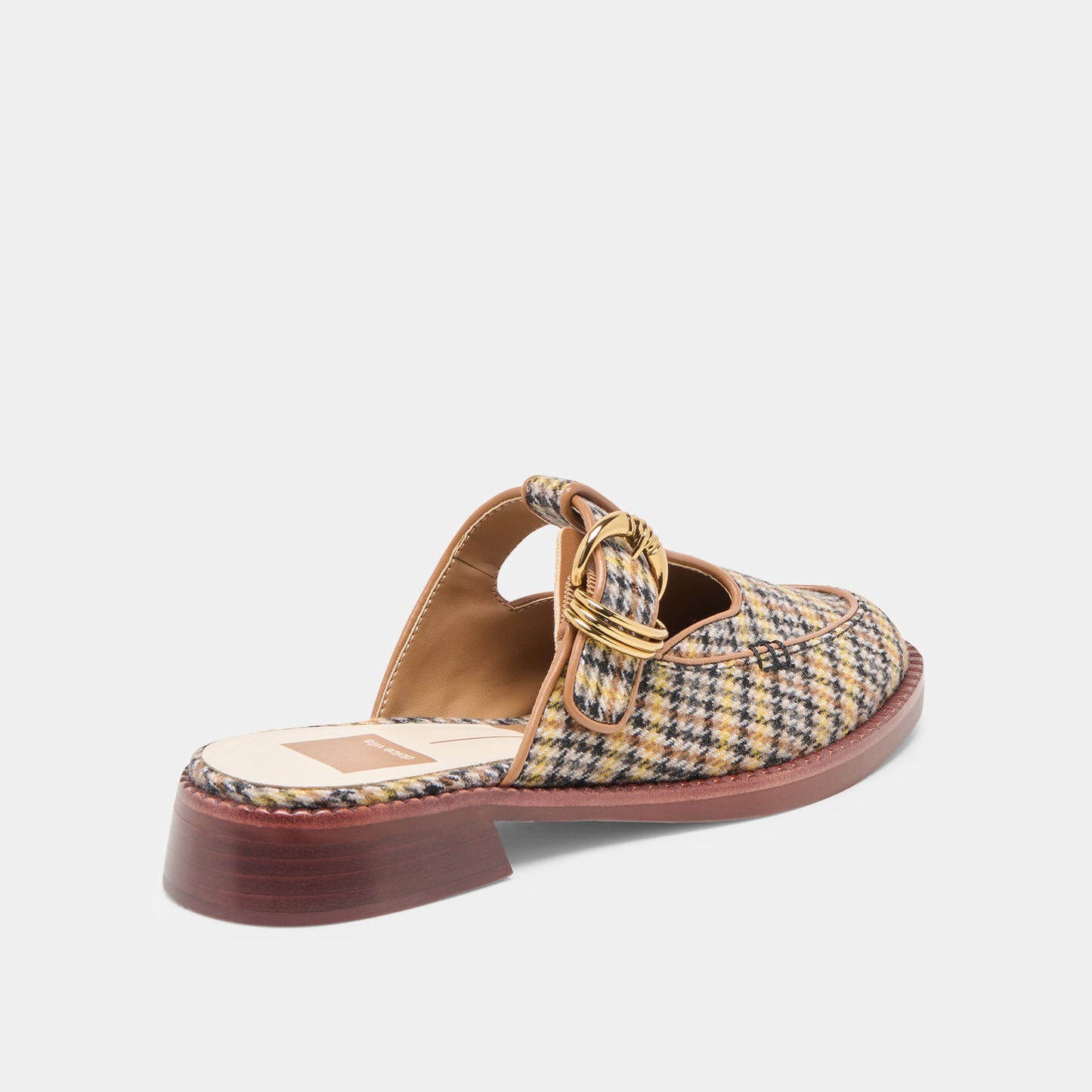 Harlah Yellow Plaid Tweed Flats Dolce Vita