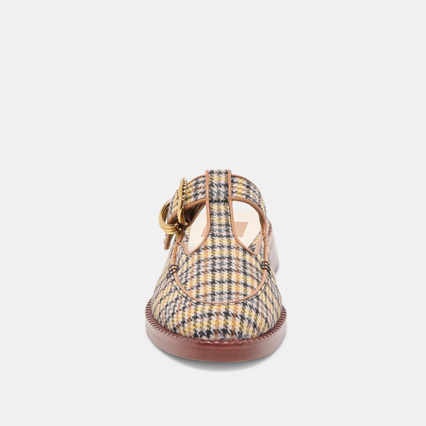 Harlah Yellow Plaid Tweed Flats Dolce Vita