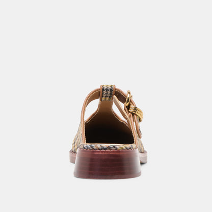 Harlah Yellow Plaid Tweed Flats Dolce Vita
