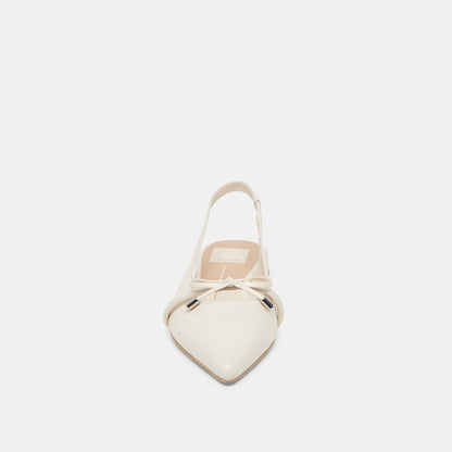 PAYGE FLATS OFF WHITE CRINKLE PATENT Dolce Vita