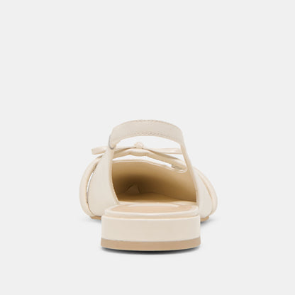 PAYGE FLATS OFF WHITE CRINKLE PATENT Dolce Vita