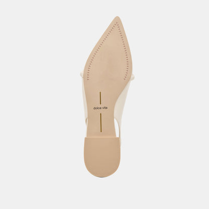PAYGE FLATS OFF WHITE CRINKLE PATENT Dolce Vita