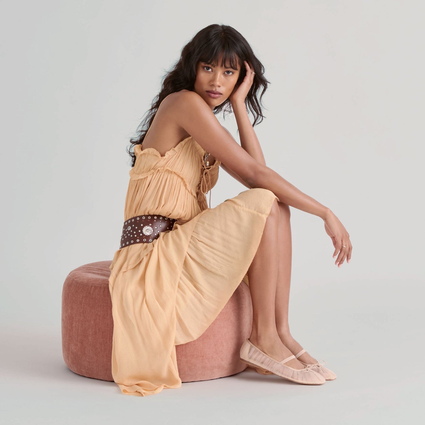 Raeven Praline Tulle Ballet Flats Dolce Vita