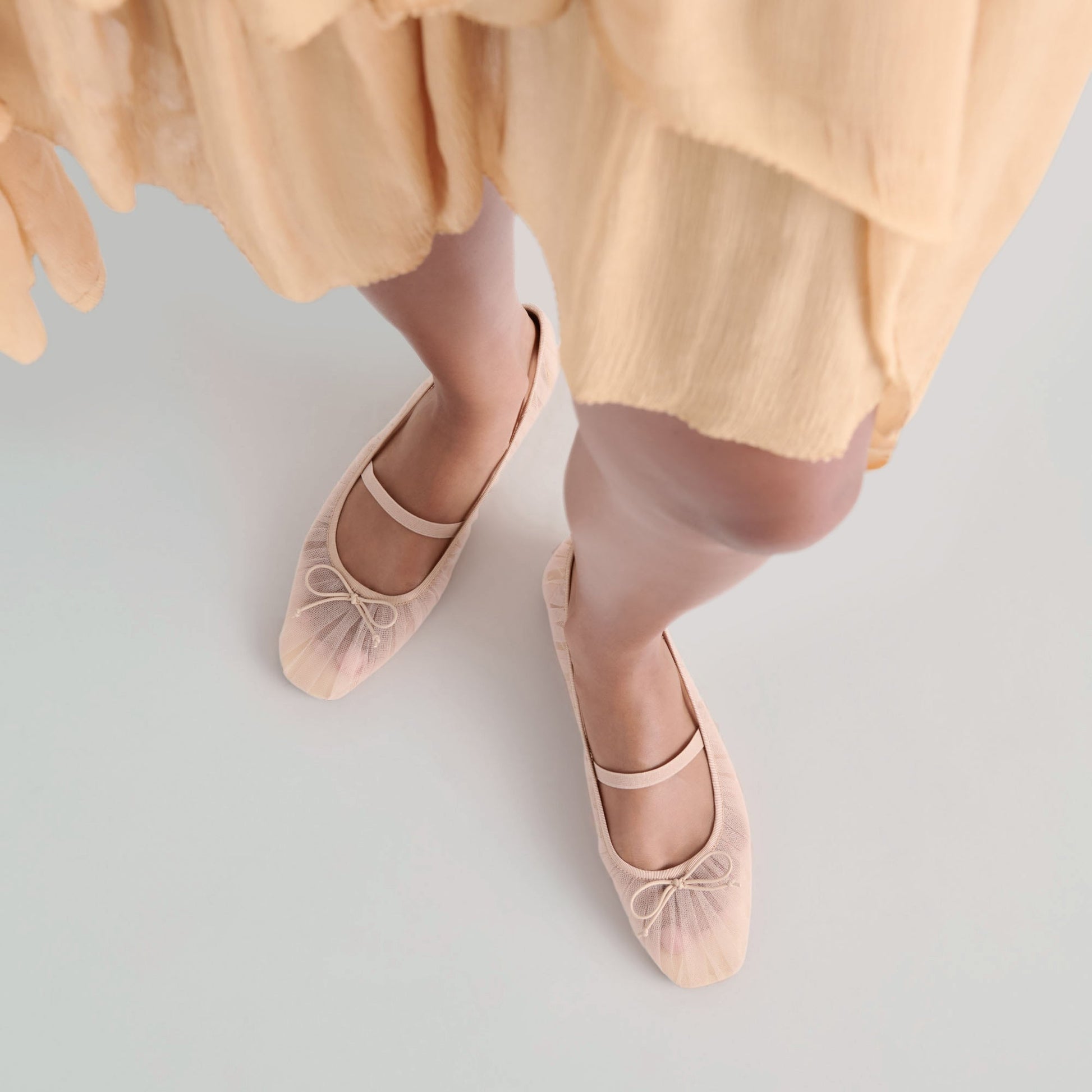 Raeven Praline Tulle Ballet Flats Dolce Vita