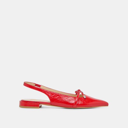 Payge Chili Crinkle Patent Flats Dolce Vita