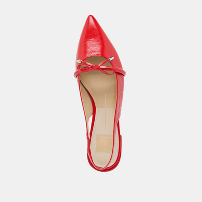 Payge Chili Crinkle Patent Flats Dolce Vita