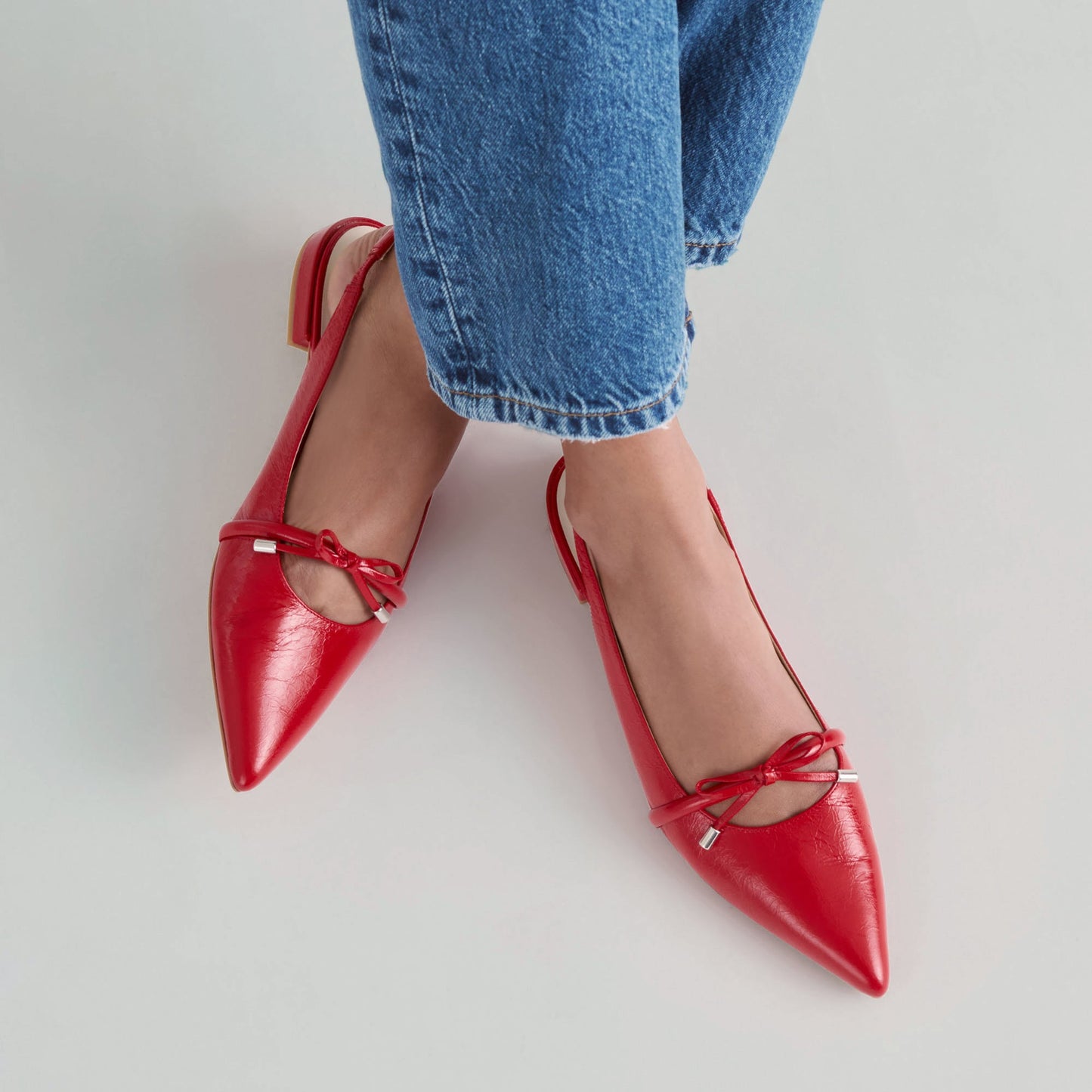 Payge Chili Crinkle Patent Flats Dolce Vita
