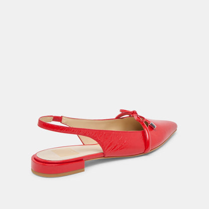 Payge Chili Crinkle Patent Flats Dolce Vita