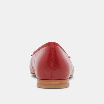 Anisa Ballet Flats RED CRINKLE PATENT Dolce Vita