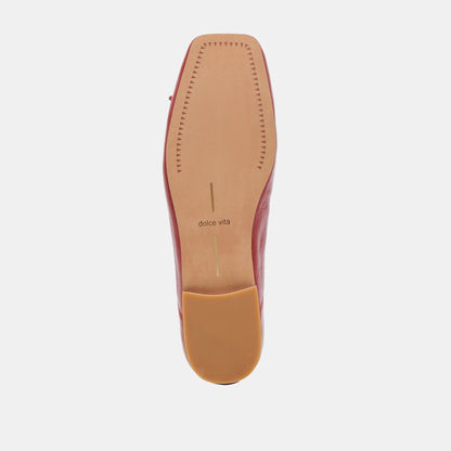 Anisa Ballet Flats RED CRINKLE PATENT Dolce Vita
