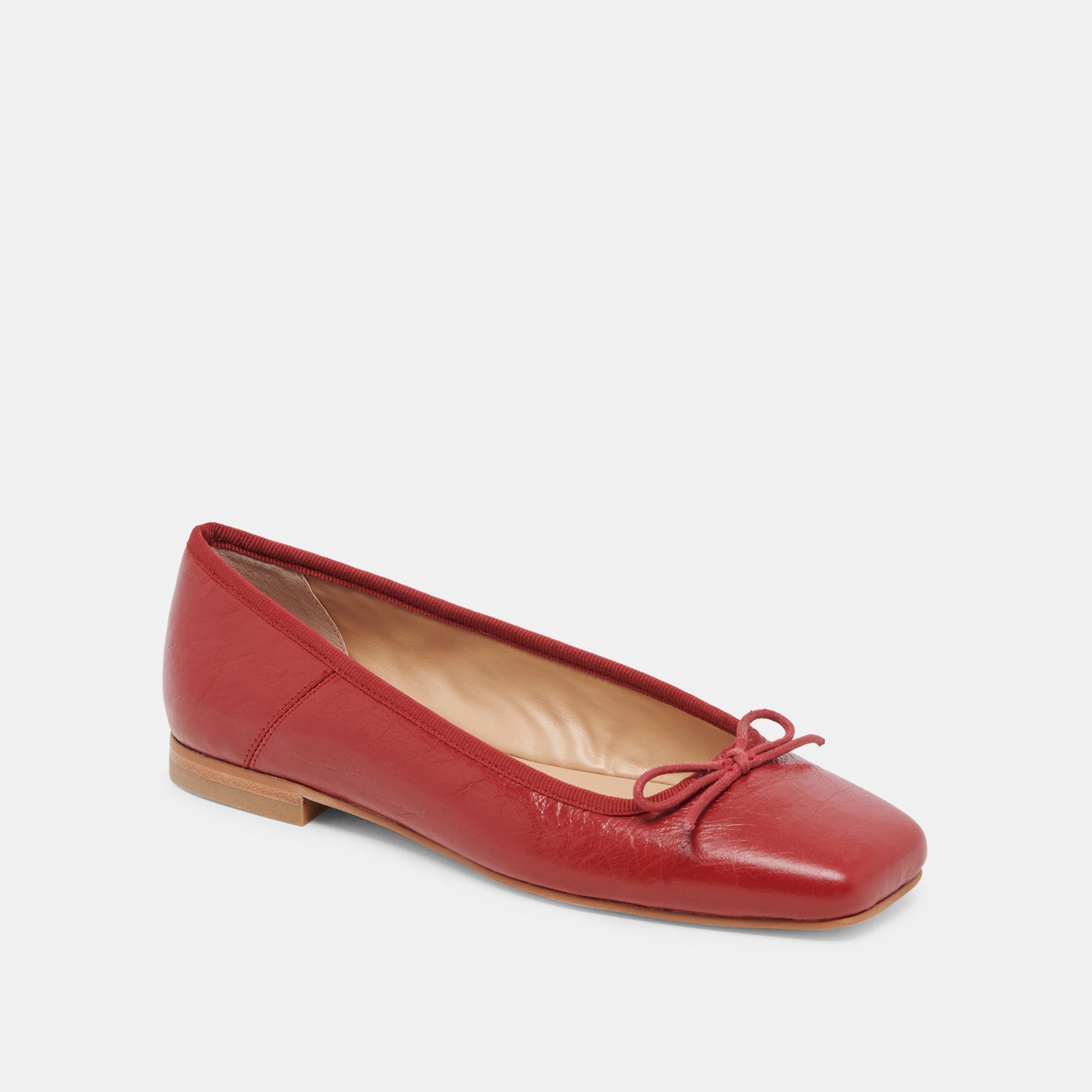 Anisa Ballet Flats RED CRINKLE PATENT Dolce Vita