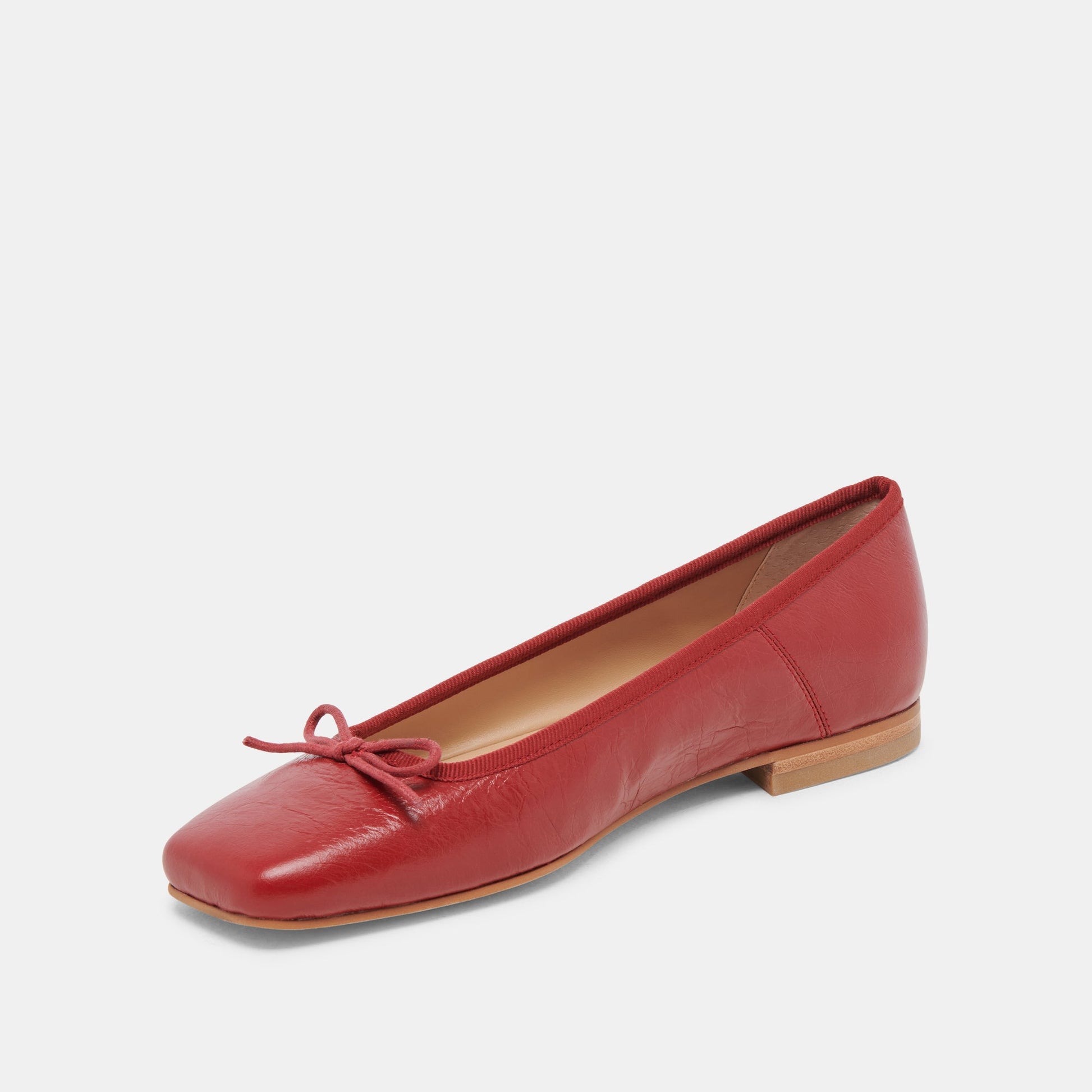 Anisa Ballet Flats RED CRINKLE PATENT Dolce Vita