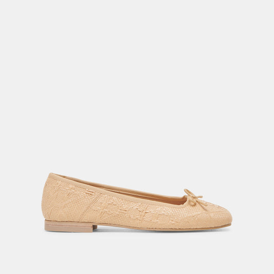 ANISA BALLET FLATS LT NATURAL WOVEN RAFFIA Dolce Vita