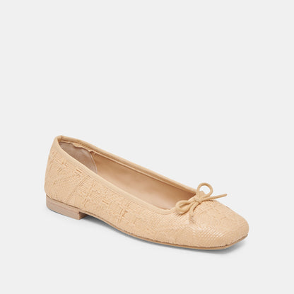 ANISA BALLET FLATS LT NATURAL WOVEN RAFFIA Dolce Vita