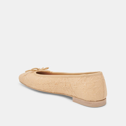 ANISA BALLET FLATS LT NATURAL WOVEN RAFFIA Dolce Vita