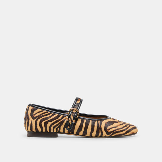 Roslyn Tiger Calf Hair Ballet Flats Dolce Vita