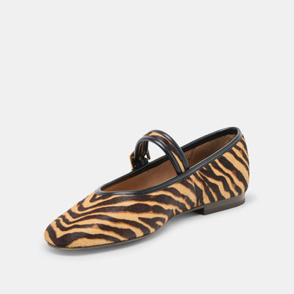 Roslyn Tiger Calf Hair Ballet Flats Dolce Vita