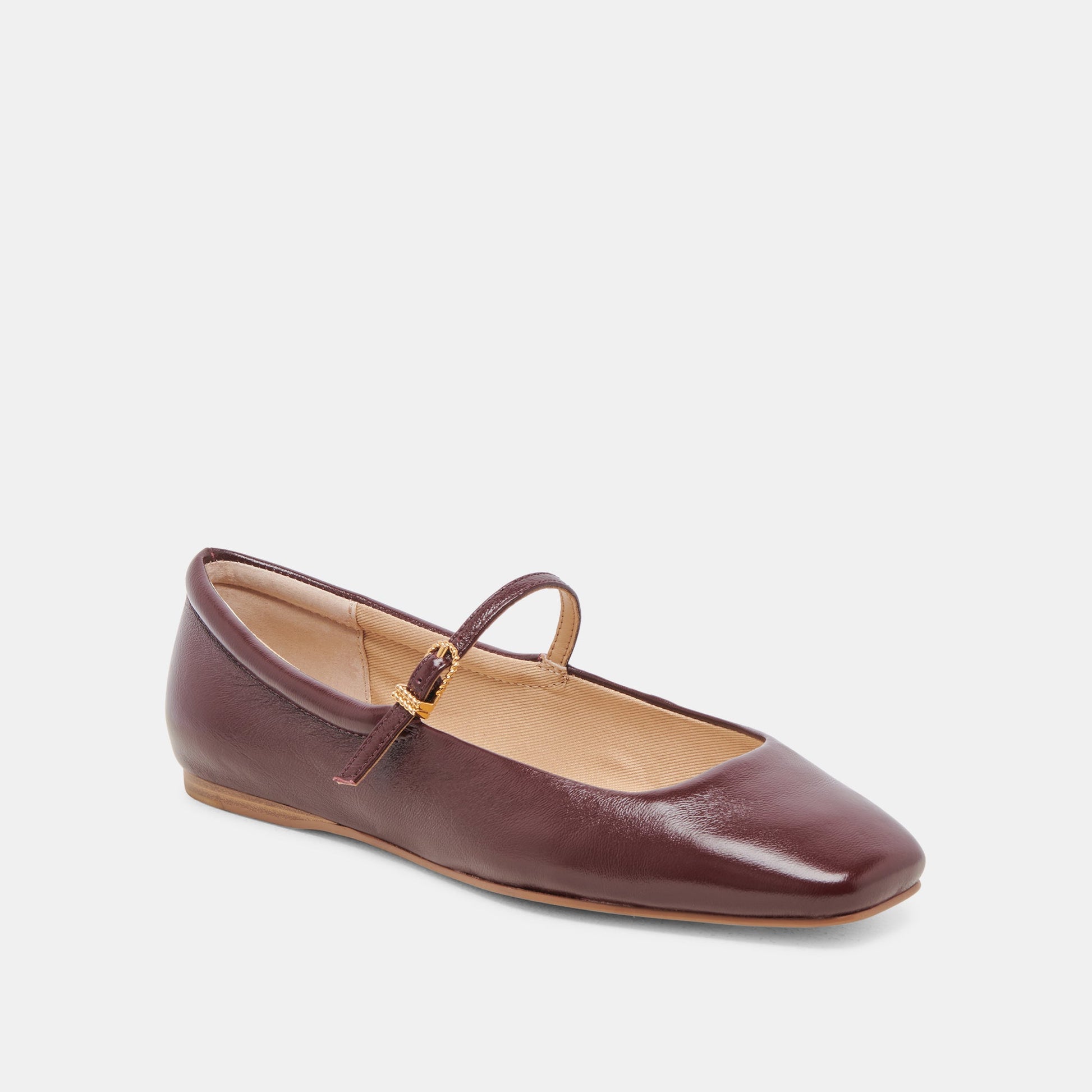 REYES BALLET FLATS CRANBERRY CRINKLE PATENT Dolce Vita