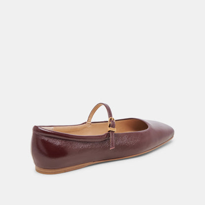 REYES BALLET FLATS CRANBERRY CRINKLE PATENT Dolce Vita