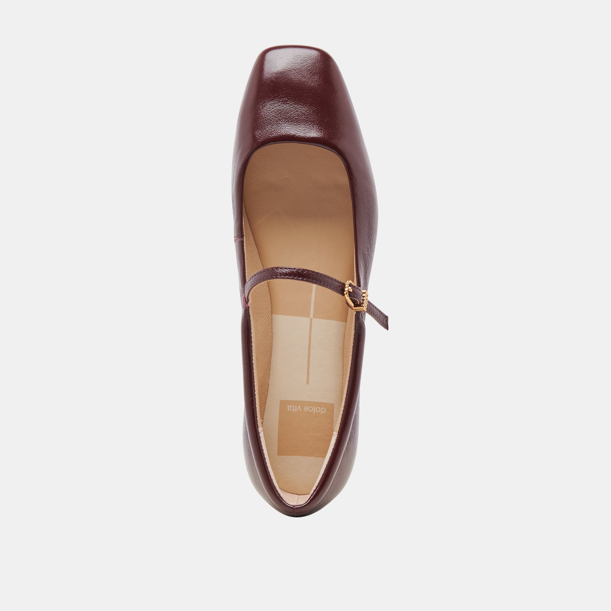 REYES BALLET FLATS CRANBERRY CRINKLE PATENT Dolce Vita