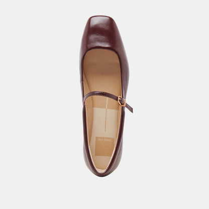 REYES BALLET FLATS CRANBERRY CRINKLE PATENT Dolce Vita