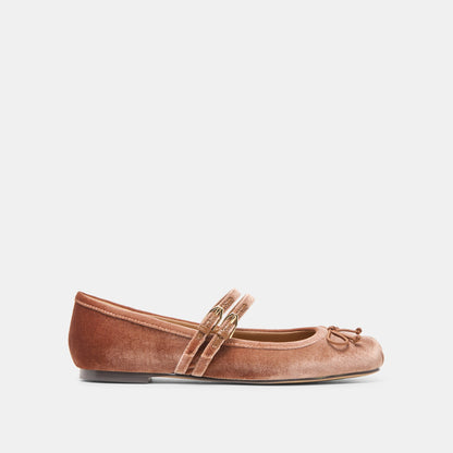 Gibsen Dk Rose Velvet Ballet Flats Dolce Vita