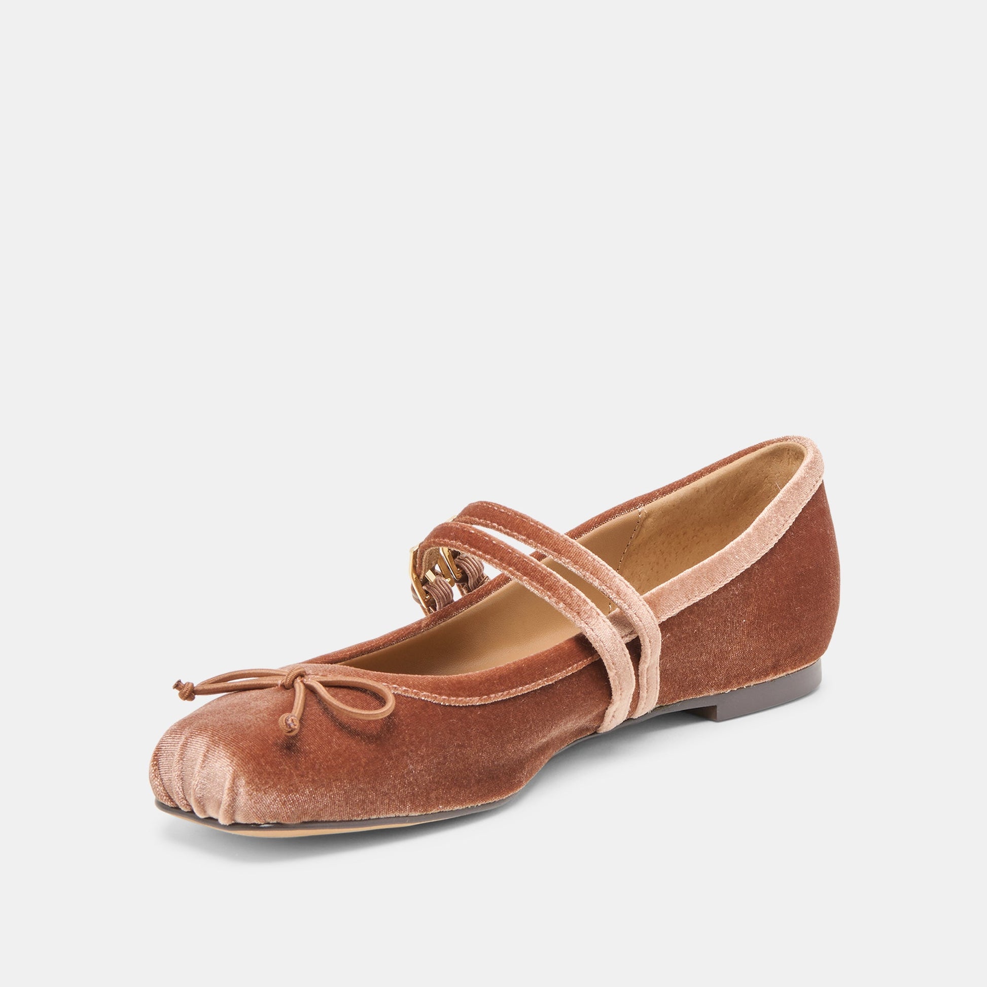 Gibsen Dk Rose Velvet Ballet Flats Dolce Vita