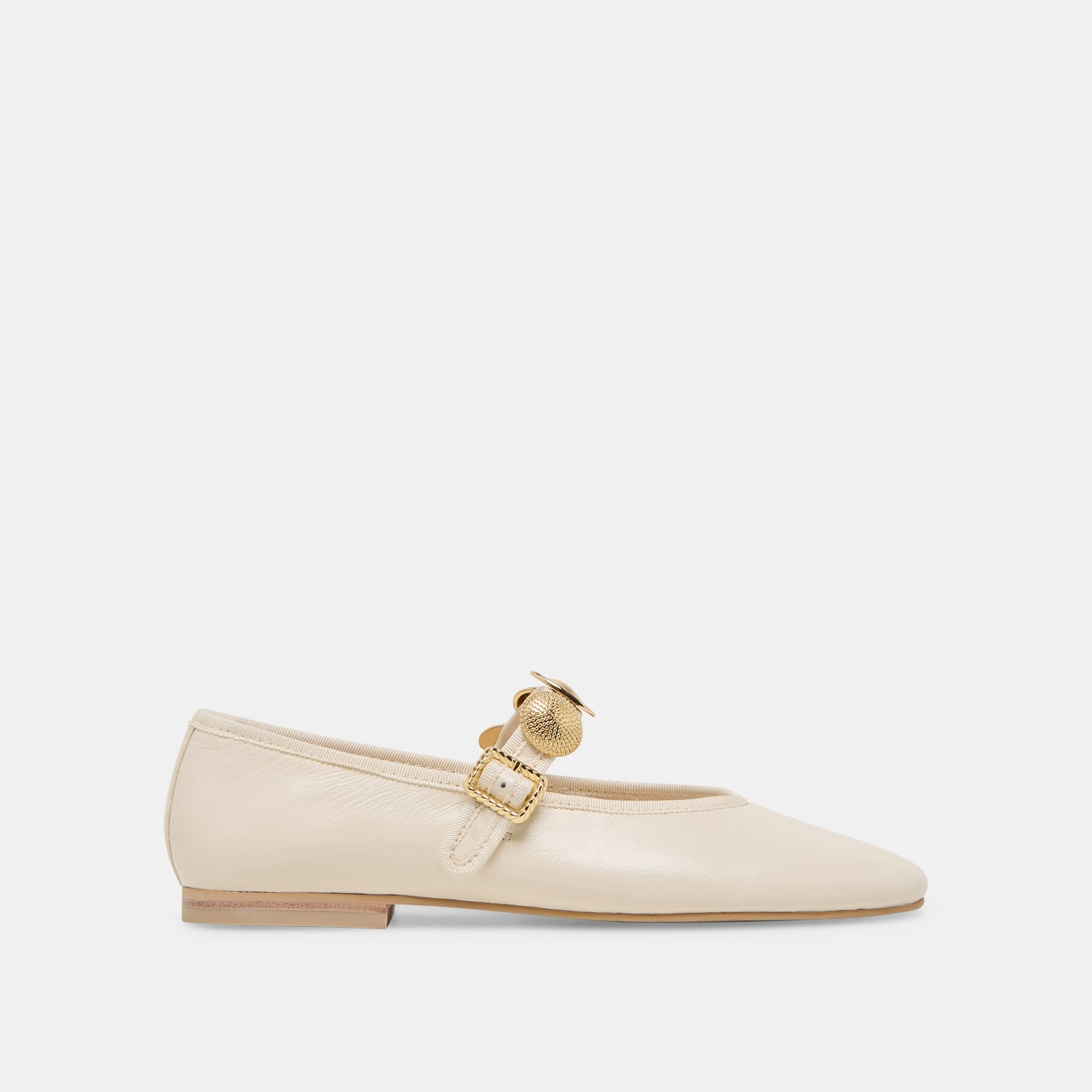 Relan Off White Leather Ballet Flats Dolce Vita