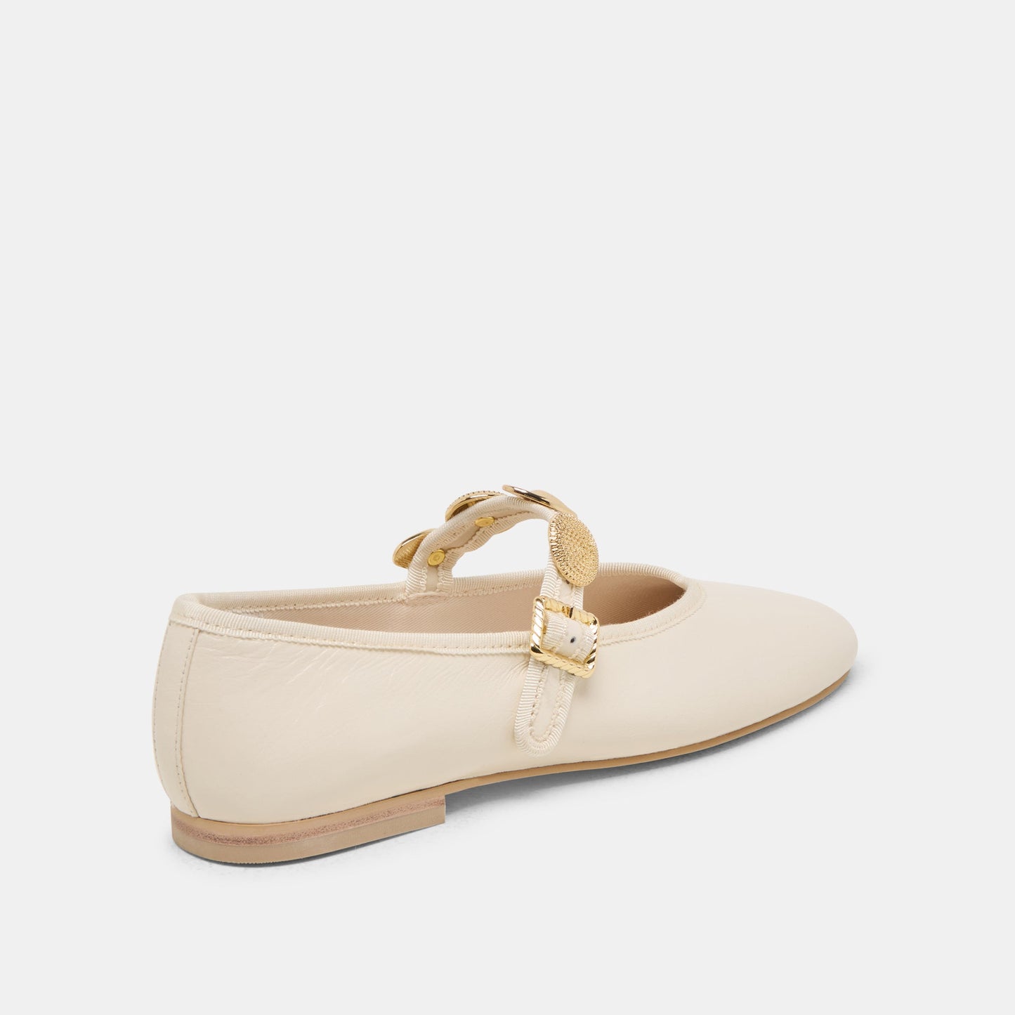 Relan Off White Leather Ballet Flats Dolce Vita