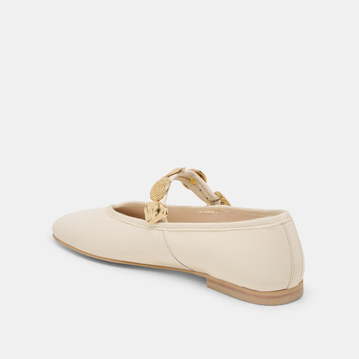 Relan Off White Leather Ballet Flats Dolce Vita
