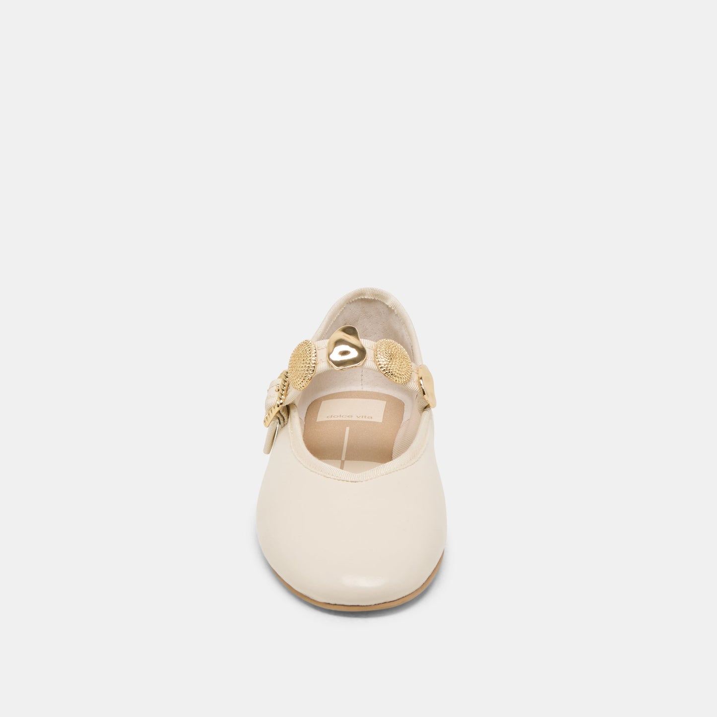 Relan Off White Leather Ballet Flats Dolce Vita