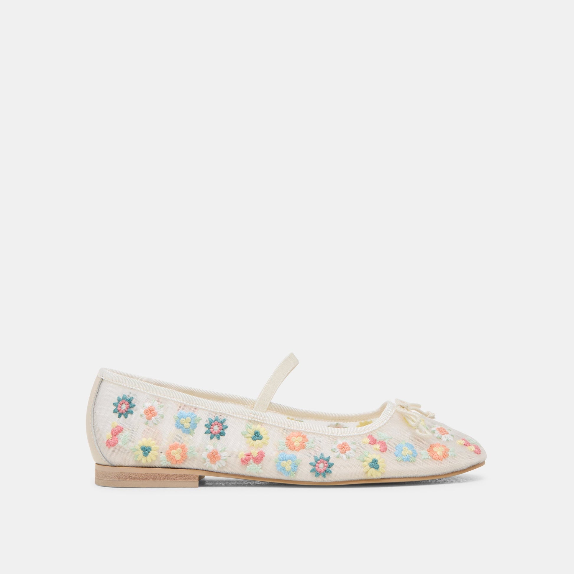 CADEL FLORAL BALLET FLATS IVORY FLORAL MESH Dolce Vita