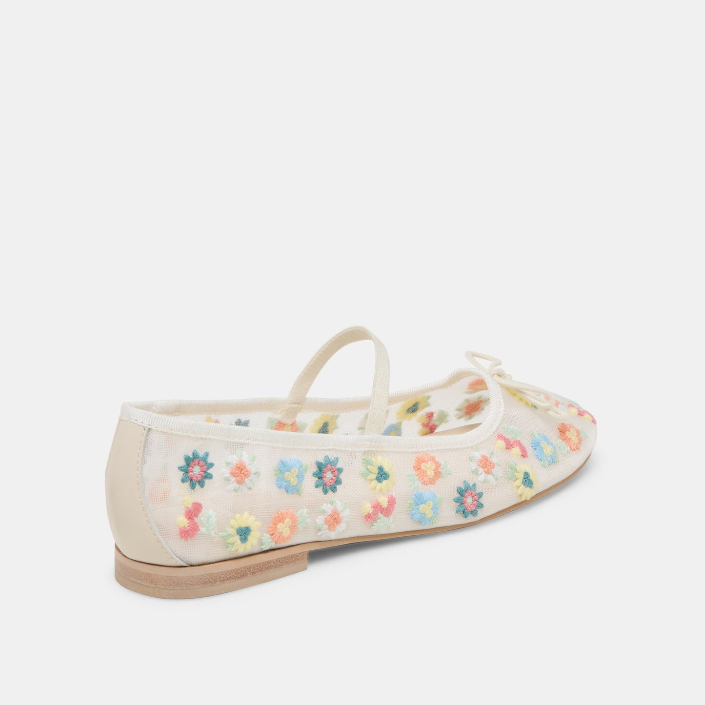 CADEL FLORAL BALLET FLATS IVORY FLORAL MESH Dolce Vita