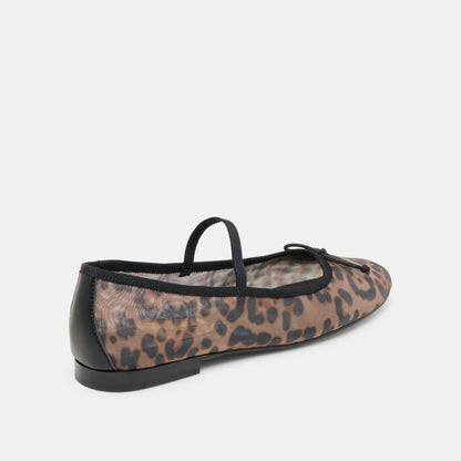 CADEL BALLET FLATS DK LEOPARD MESH Dolce Vita