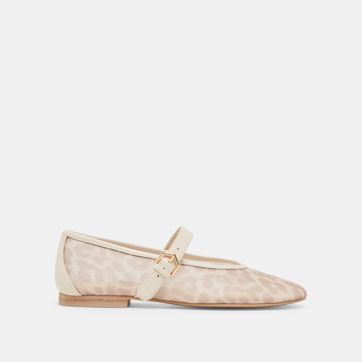 ROSLYN BALLET FLATS WHITE LEOPARD MESH Dolce Vita