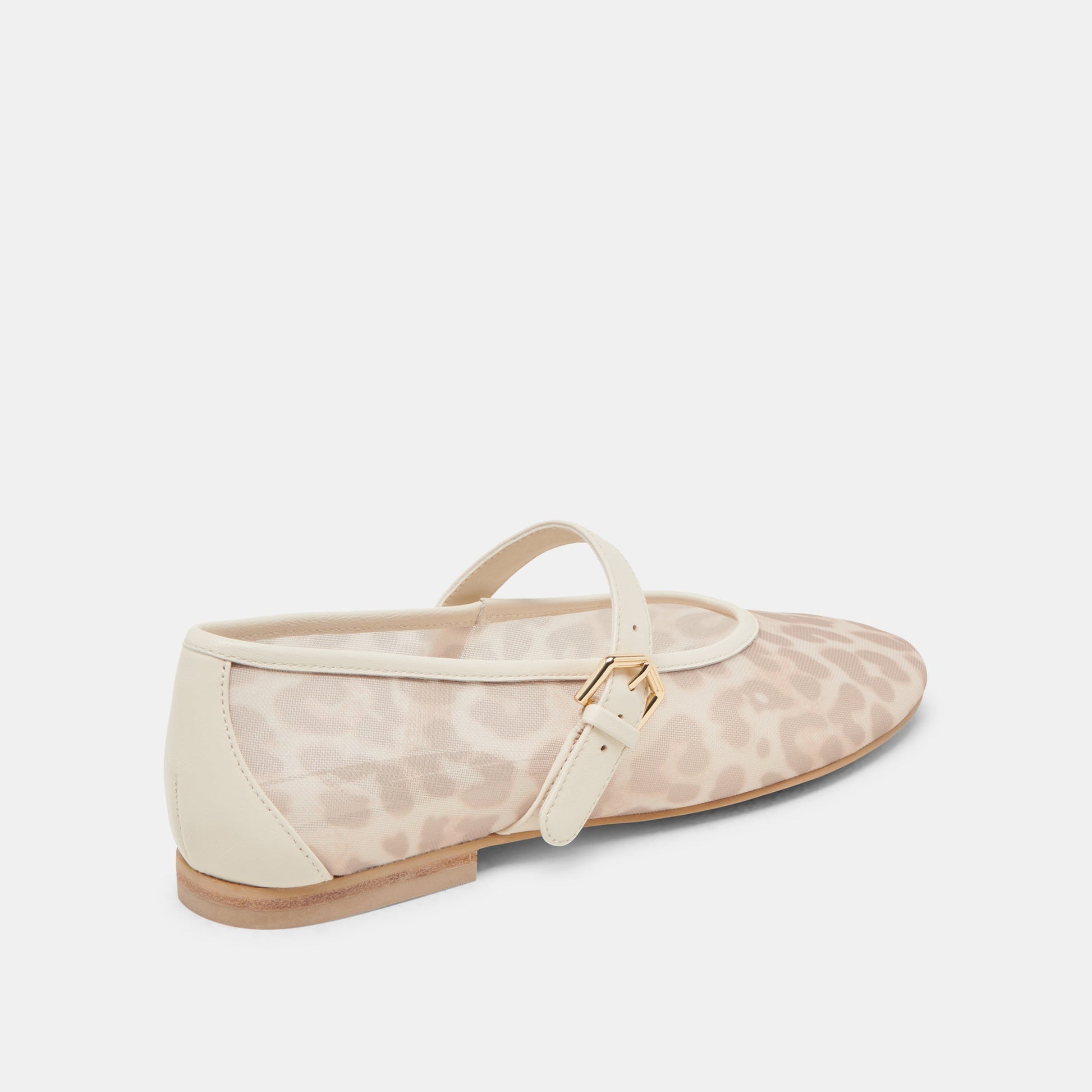 ROSLYN BALLET FLATS WHITE LEOPARD MESH Dolce Vita