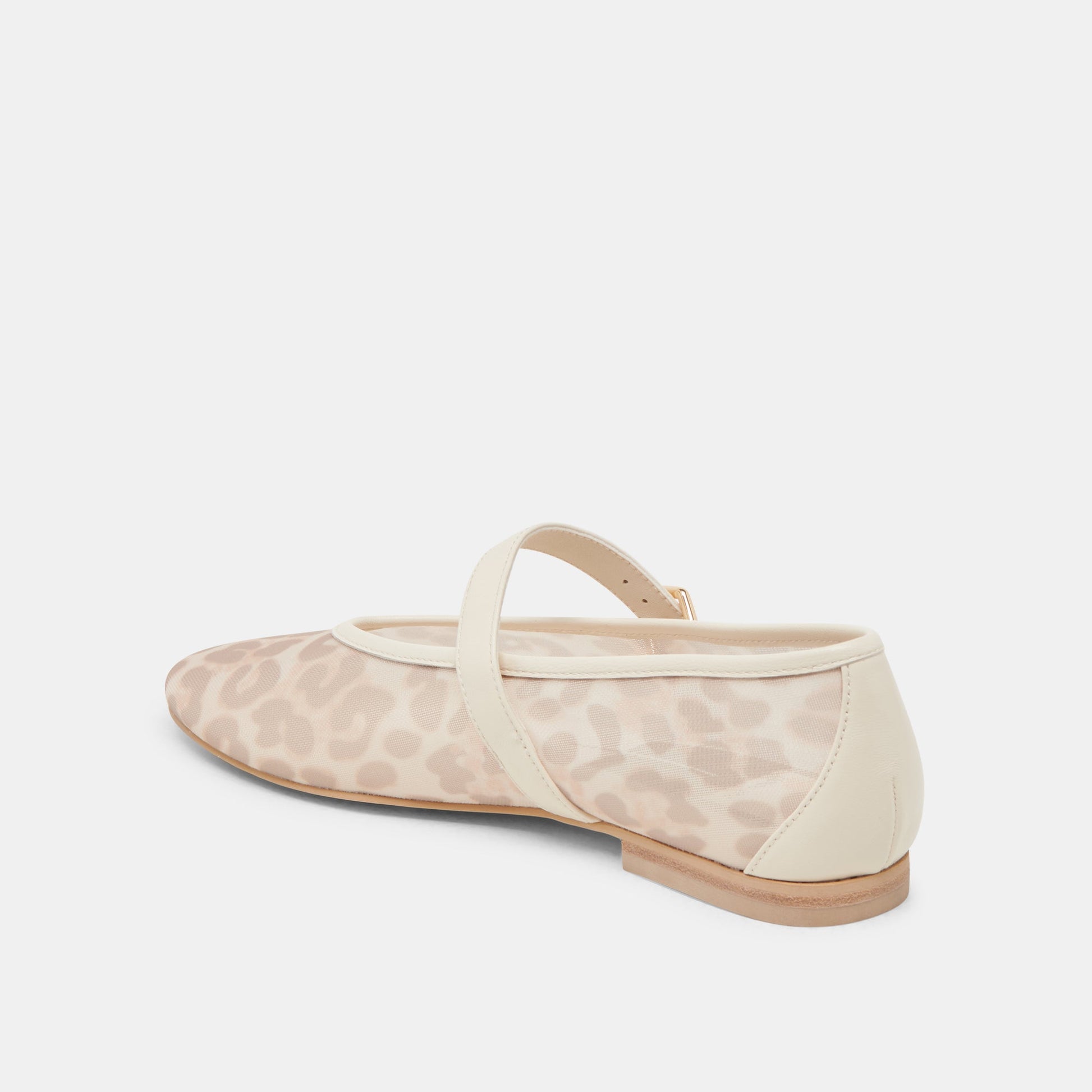 ROSLYN BALLET FLATS WHITE LEOPARD MESH Dolce Vita