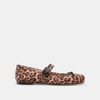 Gibsen Dk Leopard Satin Ballet Flats Dolce Vita