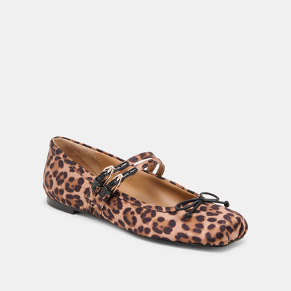 Gibsen Dk Leopard Satin Ballet Flats Dolce Vita