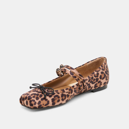 Gibsen Dk Leopard Satin Ballet Flats Dolce Vita