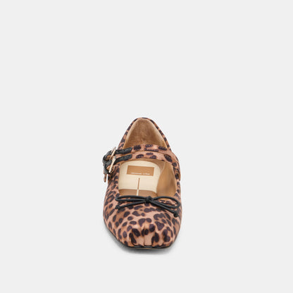 Gibsen Dk Leopard Satin Ballet Flats Dolce Vita