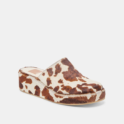 Rosita Cocoa Taurus Calf Hair Flats Dolce Vita
