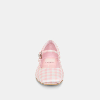 Reyes X Byrdie Golf Pink Plaid Gingham Ballet Flats Dolce Vita